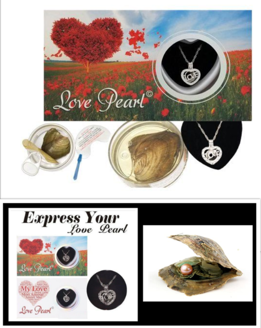 GREAT GIFT! Oyster with Pearl, Necklace, Heart OR Reindeer Cage, Open the Oyster to Reveal Your Pearl!