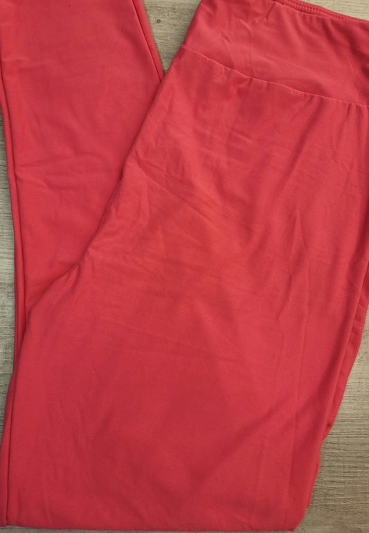Hot Pink SolidLeggings. Hyper Stretch and softness! Yoga Band.