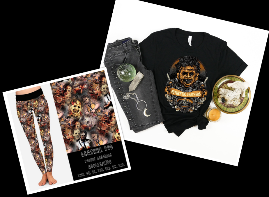 Leatherhead 2X Outfit, Yoga Band Leggings and 2X Bella Canvas Prewashed Custom