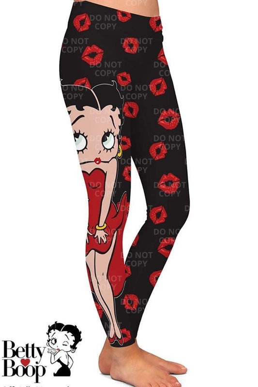 Gorgeous Betty Boop Designer Yoga Band Leggings