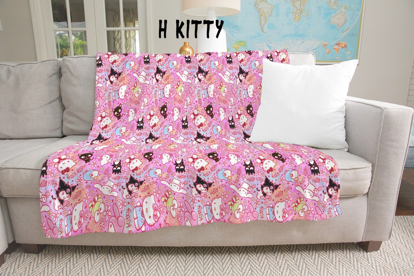 Huge Sharable Throw Blanket! 7.5 Feet X 8.5 Feet! Perfect for family movie nights or snuggling with your honey! Soft 2 ply Minky Fleece. Easy Machine Washable!