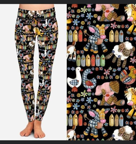 Farm Life!! Designer Leggings. Yoga Band. Extra Soft and stretchy!