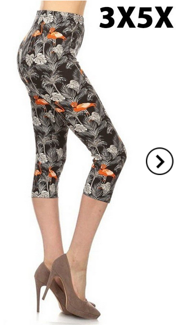 Tropical Flamingos Capri, Extremely Soft, Hyper Stretch, Elastic Band!