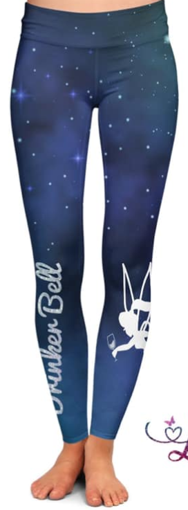 Drinker-Bell Tinkerbell Designer Leggings, Yoga Band, Soft Material