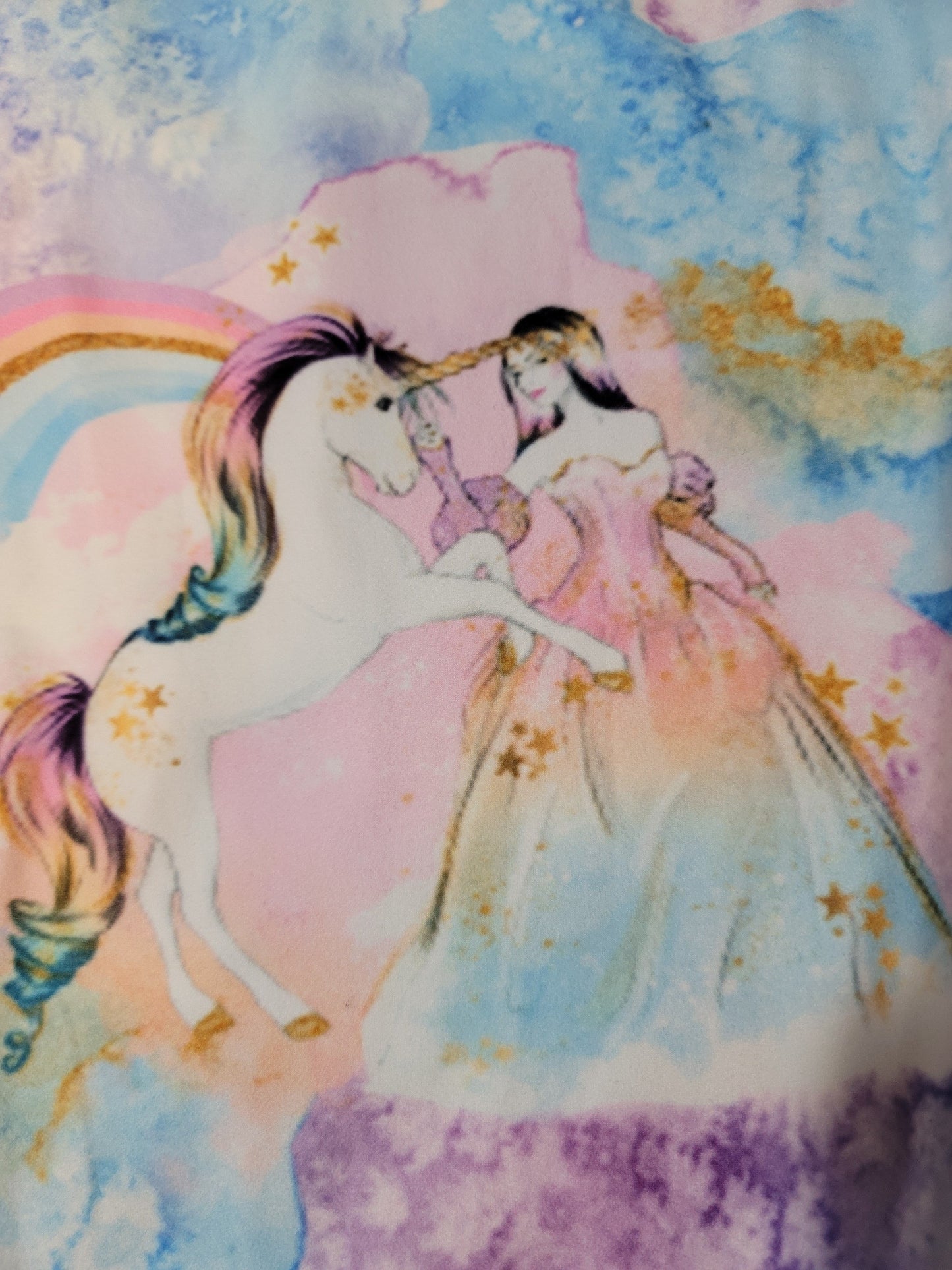 Princess and Her Unicorn Designer Leggings. Yoga Band. Extra Soft and stretchy!