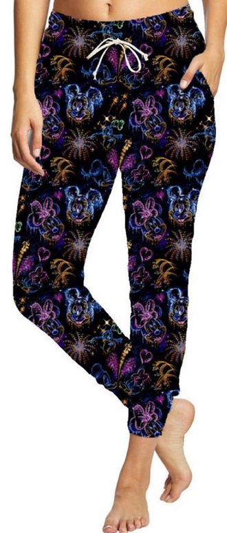 Mickey Glitter Joggers, Soft, Comfy & Stretchy, Draw String & Elastic Band!