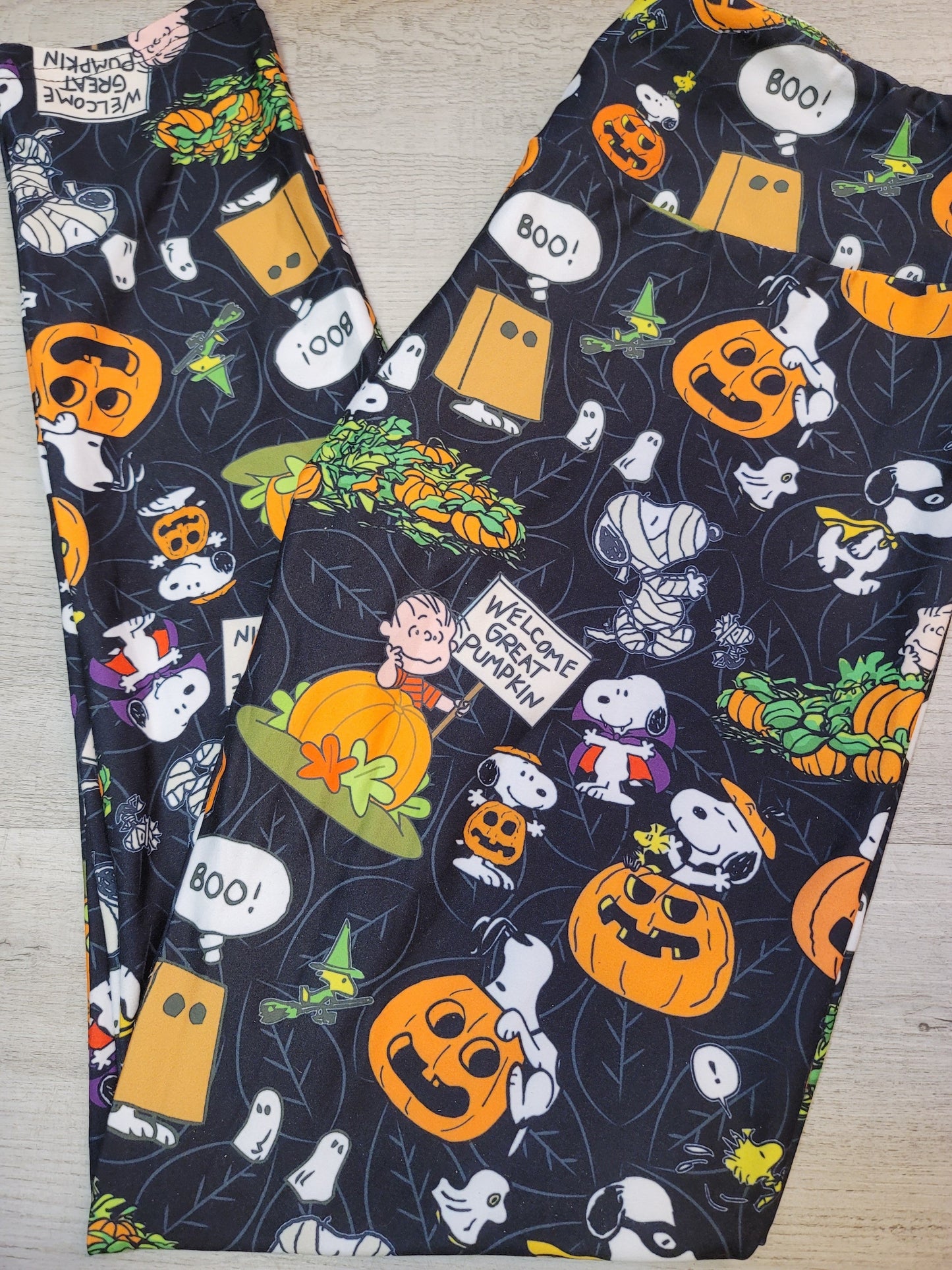 Snoopy Halloween, Yoga Band Leggings