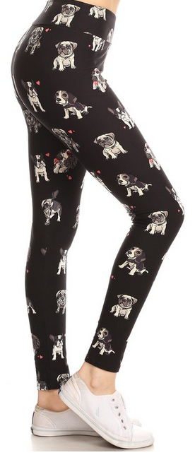 Adorable Puppies Leggings. Elastic Band, Hyper Stretch, Super Soft!