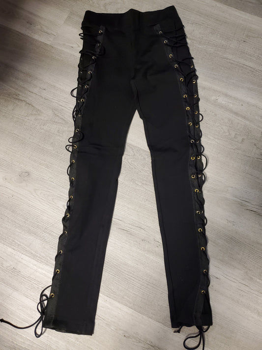 Small Medium Large. Black  Laced up Side on Both Legs SEXY!