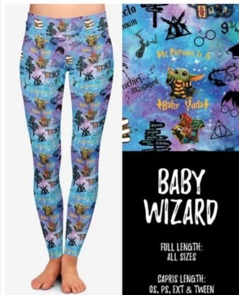 Baby Yoda Wizard Leggings. Hyper Stretch and softness! Yoga Band.