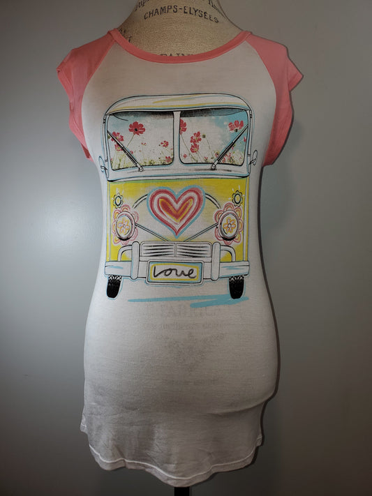 CUTE Love Hippy Van tee Shirt Made in the USA