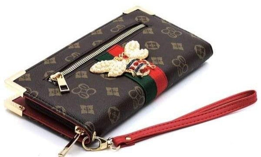 High Quality Gucci Inspired  Bee Wristlet. 2 Color Choices.