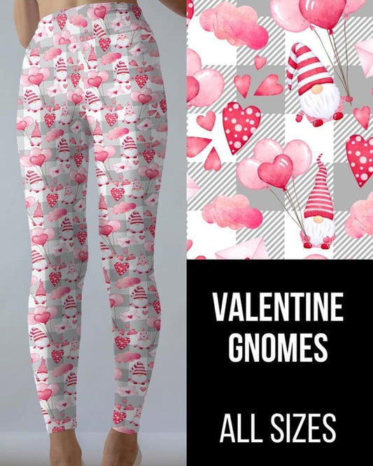 Adorable Love Gnomes Leggings, Yoga Band