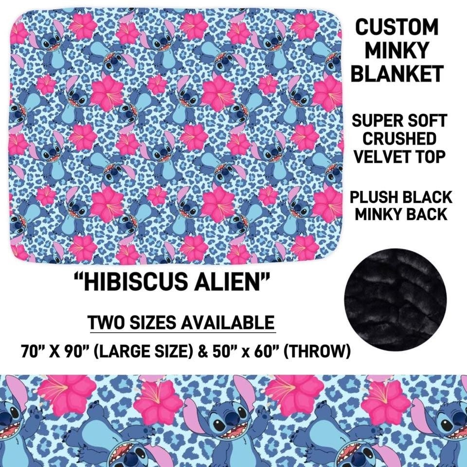 Custom Crushed Velvet Light Large Blankets 70" X 90" Extremely Soft and Comfy