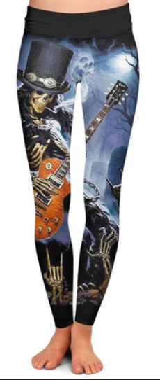 ONLY TC2 Left! Slash Rock & Roll Skull Leggings