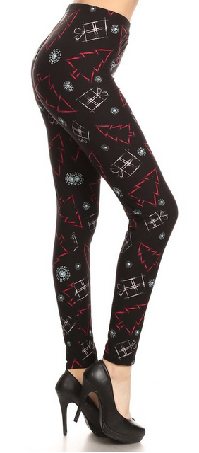 ONLY 3X-5X Left! Christmas Morning! Trees & Presents Leggings
