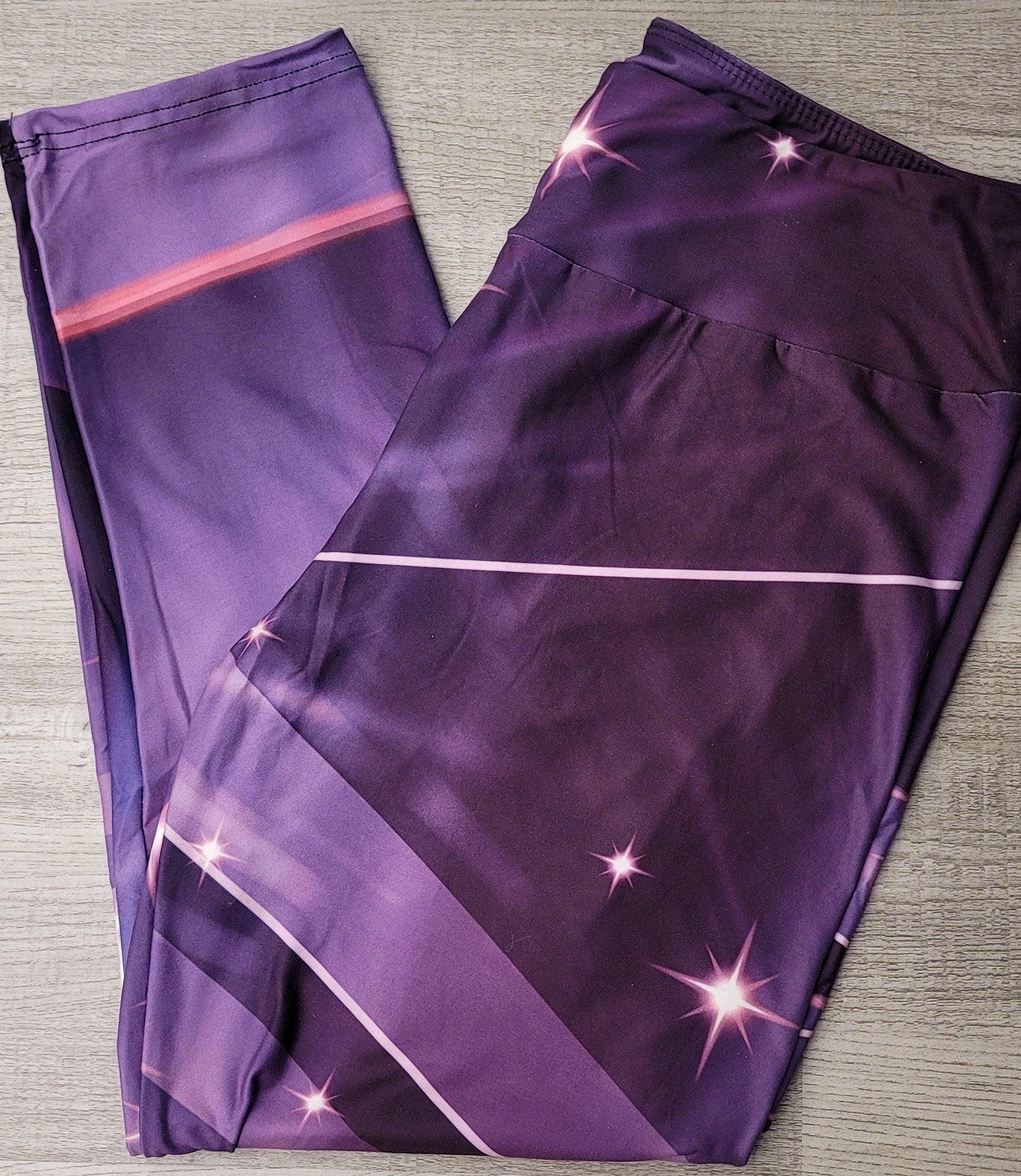 Purple Northern Star Sparkle CAPRI, Yoga Band