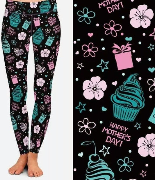 Happy Mothers Day Leggings. Yoga Band. Extra Soft and stretchy!