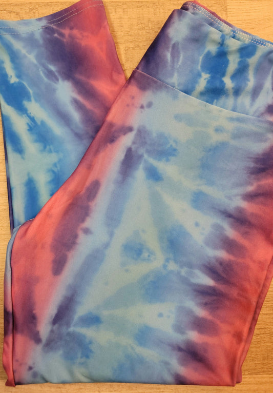 LAST OS (fits 4-14) CAPRI  Blue & Pink Tie Dye
