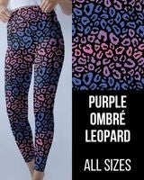 Ombre Leopard Designer Leggings. Hyper Stretch and softness! Yoga Band.