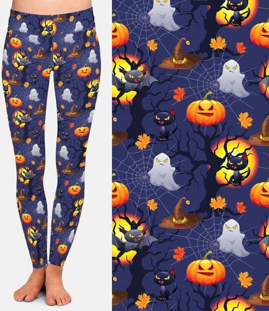 Halloween! Freaks come out at night, Yoga Band Leggings