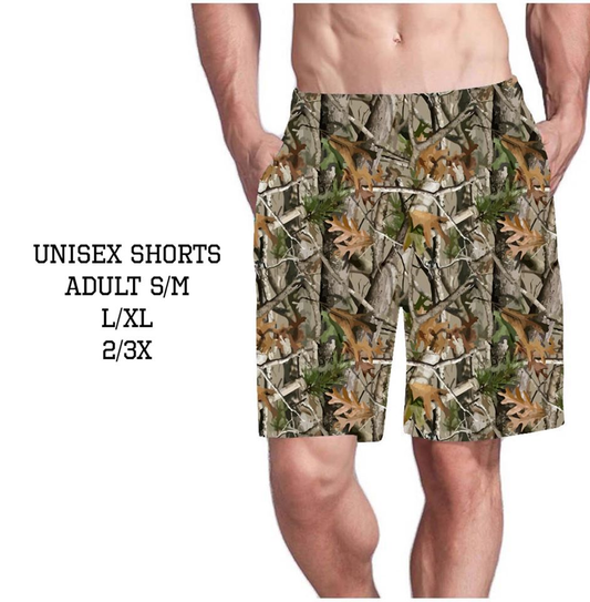 Unisex Super Comfy Shorts Medium/Large Very Comfy Forest Camo Hunting Unisex Shorts
