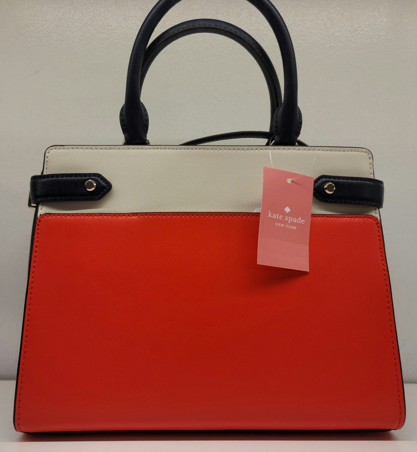 Authentic Kate Spade Stacy Compartment Handbag with Optional Shoulder Strap
