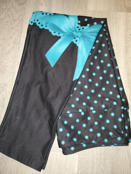 Blue Bow CAPRI, Yoga Band, High Waist