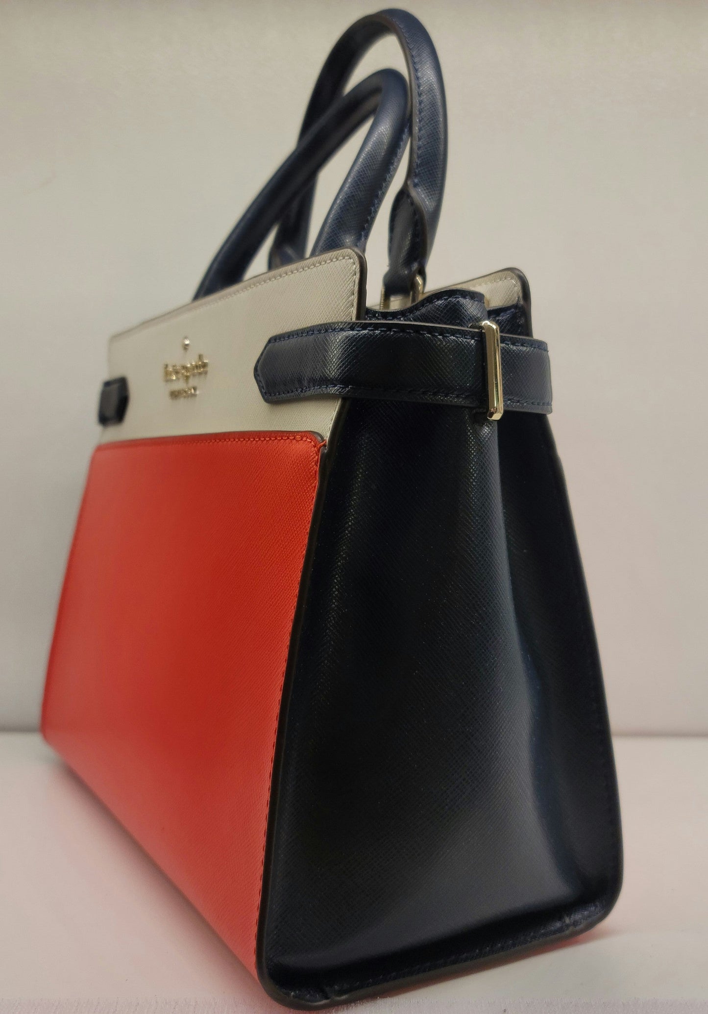 Authentic Kate Spade Stacy Compartment Handbag with Optional Shoulder Strap