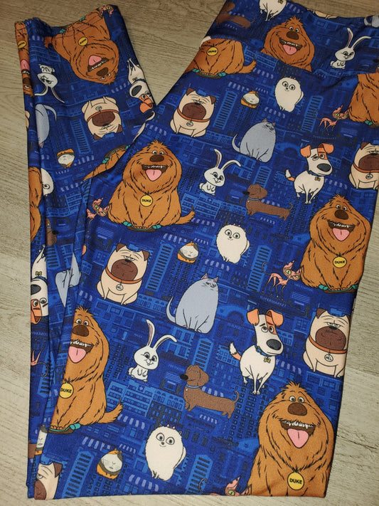 Dogs in the City Leggings. Hyper Stretch and softness! Yoga Band.