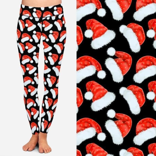 Cute & Fluffy Santa Hats!  Designer Leggings, Yoga Band