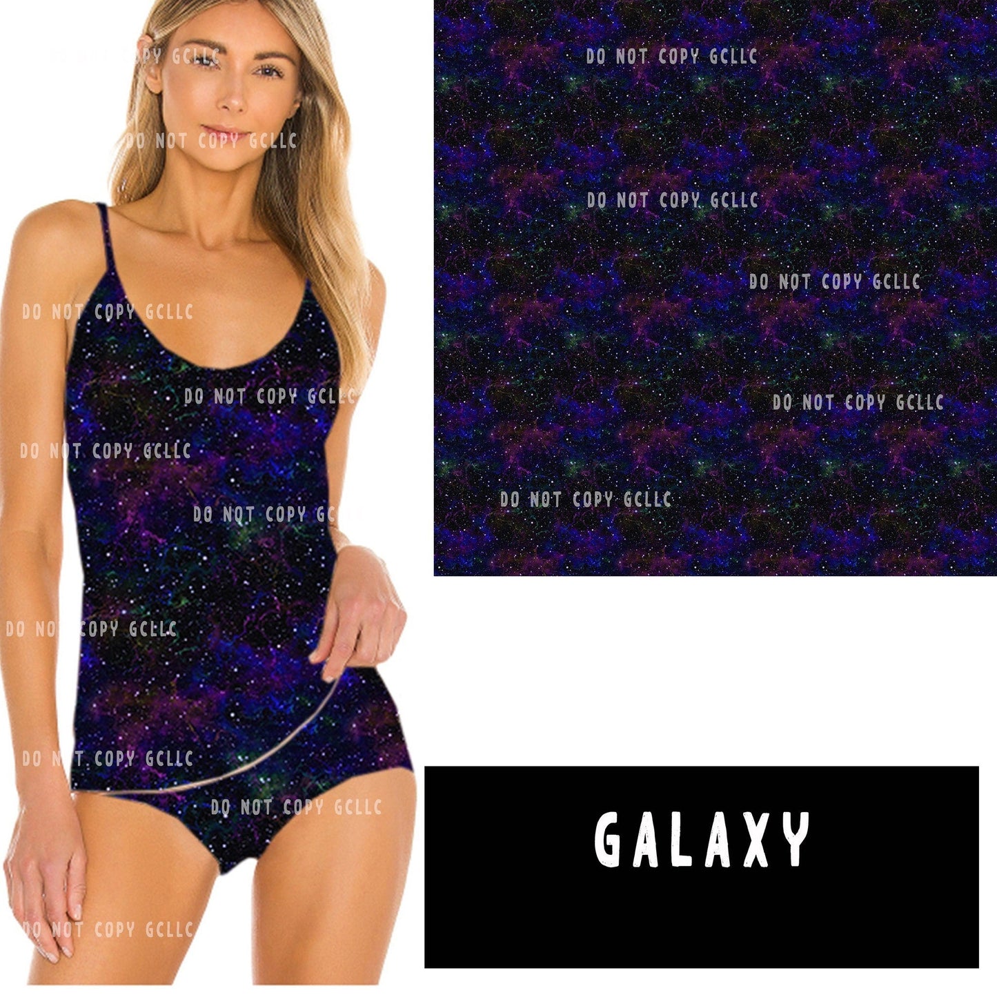 ONLY PLUS SIZE LEFT Galaxy Custom Cami & Underwear Set, Soft, Stretchy, Adjustable Straps, Spandex/Polyester/Cotton Blend