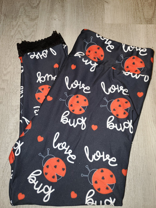 Only TC (fits 14-22) Left In Stock! Lace Bottom Ladybug CAPRI, Yoga Band