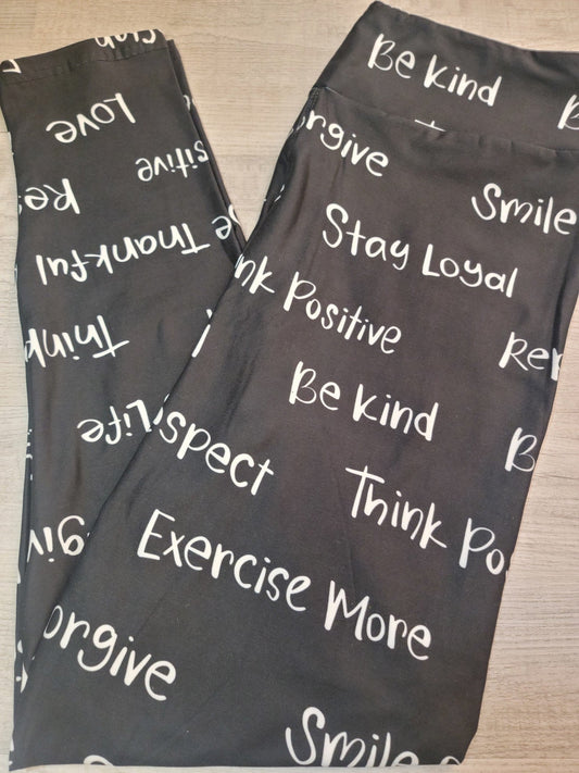 Think Positive Leggings. Yoga Band. Extra Soft and stretchy!