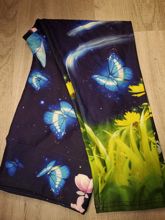 Butterfly in a Jar CAPRI.  Yoga Band, Very Soft and Stretchy!